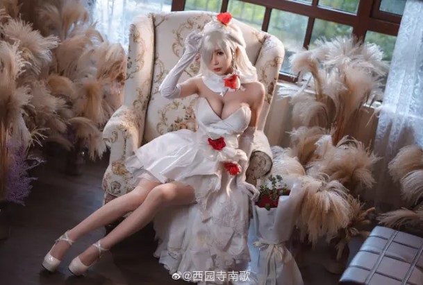 西园寺南歌少女前线 ，G36C婚纱花嫁cos，超美！