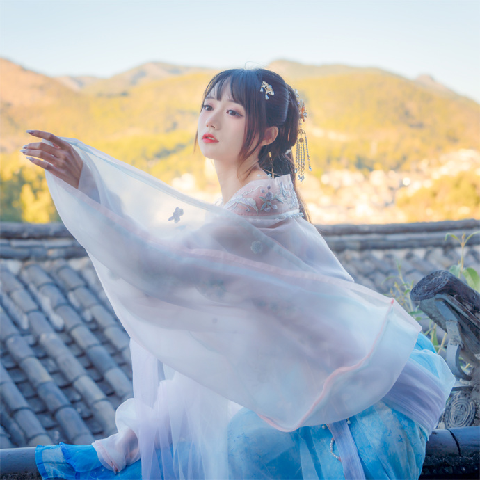兔子Zzz不吃胡萝卜，丽江屋顶，美如仙女